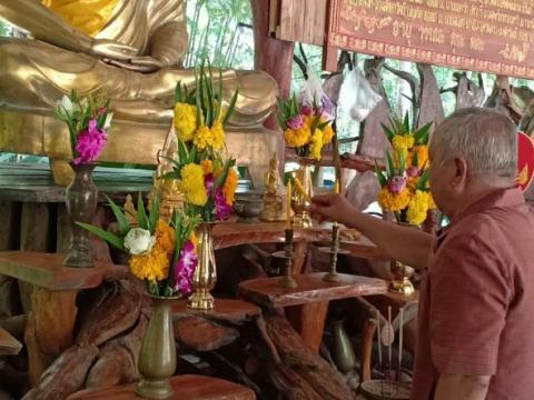 เข้าวัดฟังธรรมช่วงเข้าพรรษา2563 วัดแสลงพัน