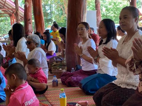 เข้าวัดฟังธรรมช่วงเข้าพรรษา2563 วัดแสลงพัน