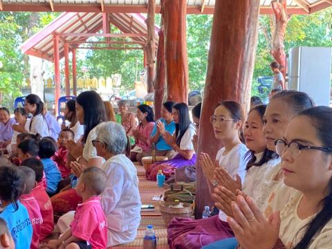 เข้าวัดฟังธรรมช่วงเข้าพรรษา2563 วัดแสลงพัน