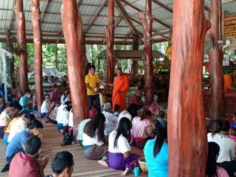 เข้าวัดฟังธรรมช่วงเข้าพรรษา2563 วัดแสลงพัน