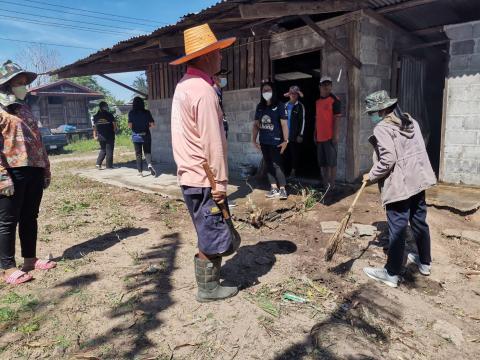 ปรับปรุงภูมิทัศน์สภาพแวดล้อมบ้านที่อยู่อาศัยผู้พิการราย นายสุชาติ โทรัมย์