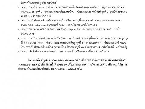 ภาพกิจกรรมการจัดประชุมประชาคมท้องถิ่นระดับตำบล ร่างแผนพัฒนาท้องถิ่น (พ.ศ. 2566-2570)