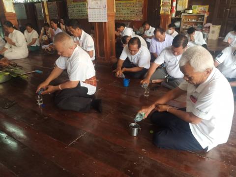 หิ้วปิ่นโตเข้าวัด ฟังธรรม เสริมสร้างวัฒนธรรมองค์กร ณ วัดบ้านลำดวน