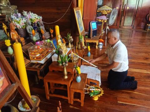 กิจกรรมเสริมสร้างคุณธรรม จริยธรรม สัปดาห์ที่ 2 วัดบ้านแสลงพัน