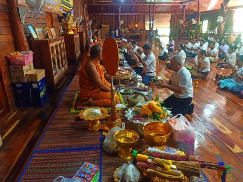 กิจกรรมเสริมสร้างคุณธรรม จริยธรรม สัปดาห์ที่ 2 วัดบ้านแสลงพัน